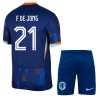 Camisola + Calções Holanda Frenkie de Jong 21 Criança Equipamento 2ª Euro 2024